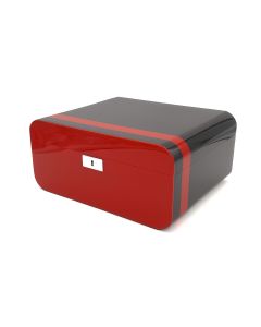 Guy Janot Humidor Schwarz/rot Lack für 50 Zigarren