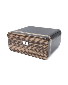 Guy Janot Humidor Schwarz/Zebrano Lack für 50 Zigarren